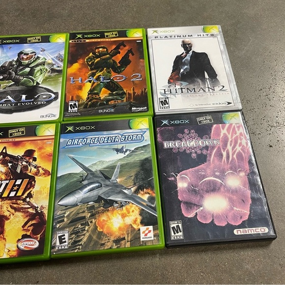 Lot of 8 Xbox Games – Halo 1 & 2, Splinter Cell, Hitman, Breakdown, Airforce ETC - Picture 2 of 6